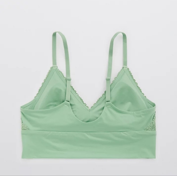 💚AERIE SUNNIE BLOSSOM LACE PADDED TRIANGLE BRALETTE SIZE M - Picture 5 of 8